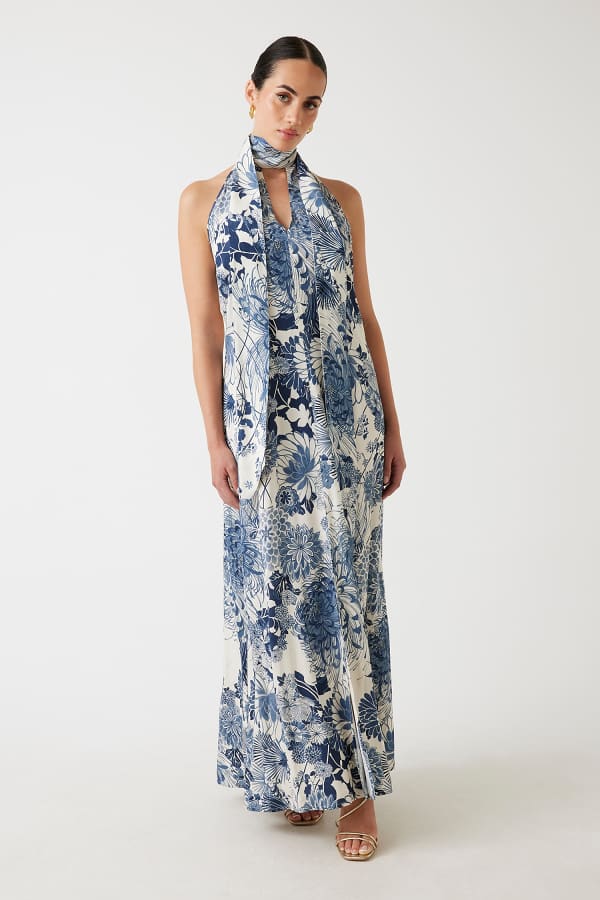  Guess Viskose Bedrucktes Langes Kleid 