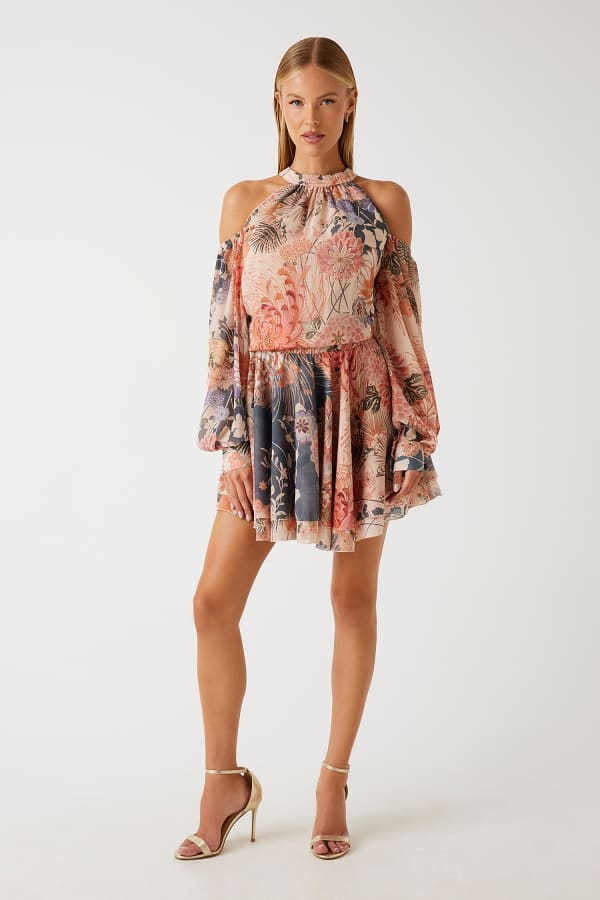  Guess Off-shoulder Florales Minikleid 