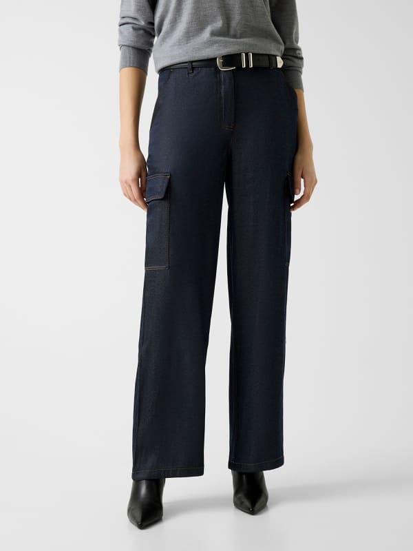 pantalones cargo denim