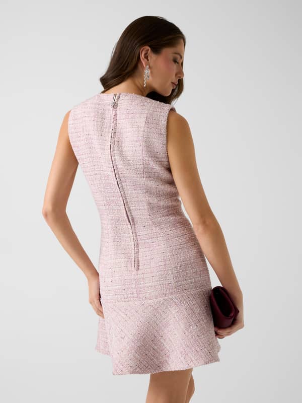  Guess Kleid Aus Tweed Mit Wollanteil 