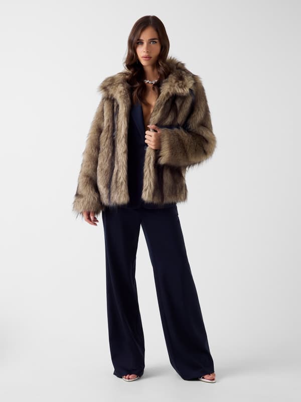  Guess Jacke Aus Kunstfell 