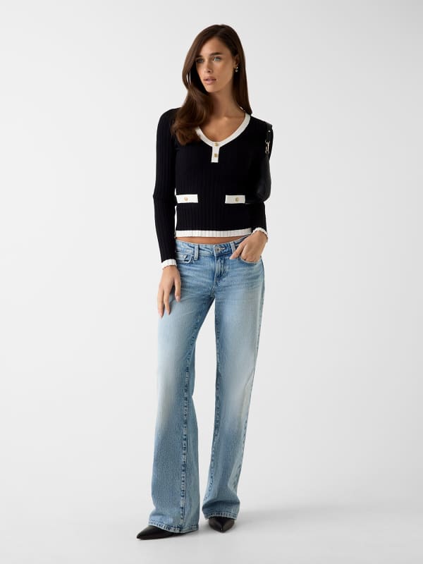  Guess Pullover Mit Kontrastierenden Abschlüssen 