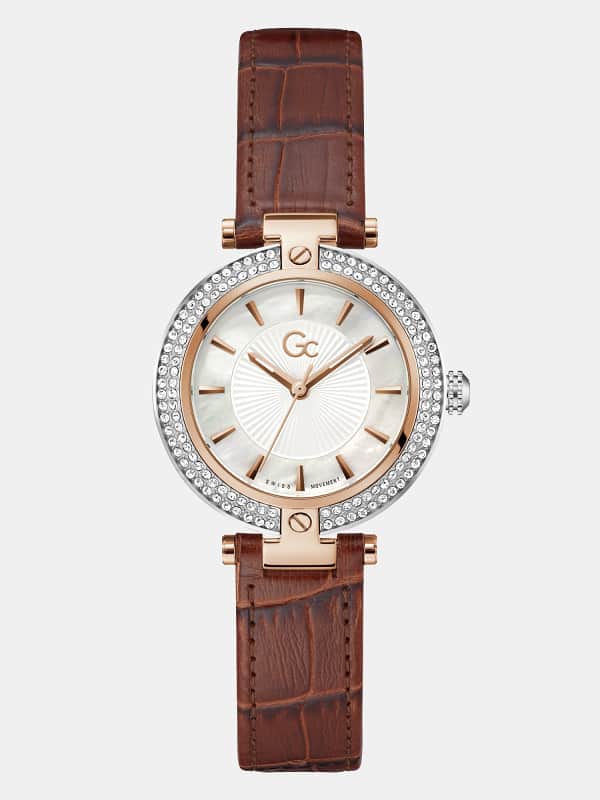 Analog-Armbanduhr Gc Aus Leder