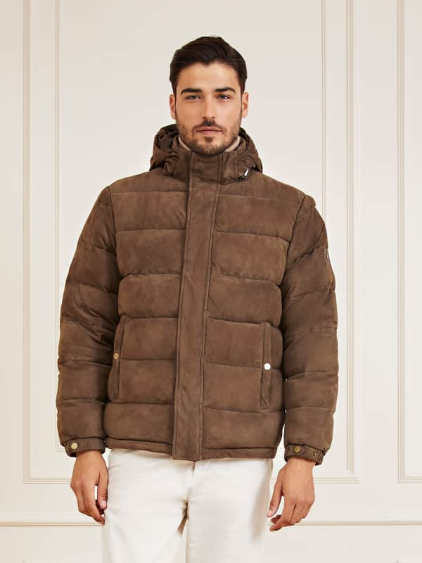 Marciano Steppjacke Echtes Veloursleder