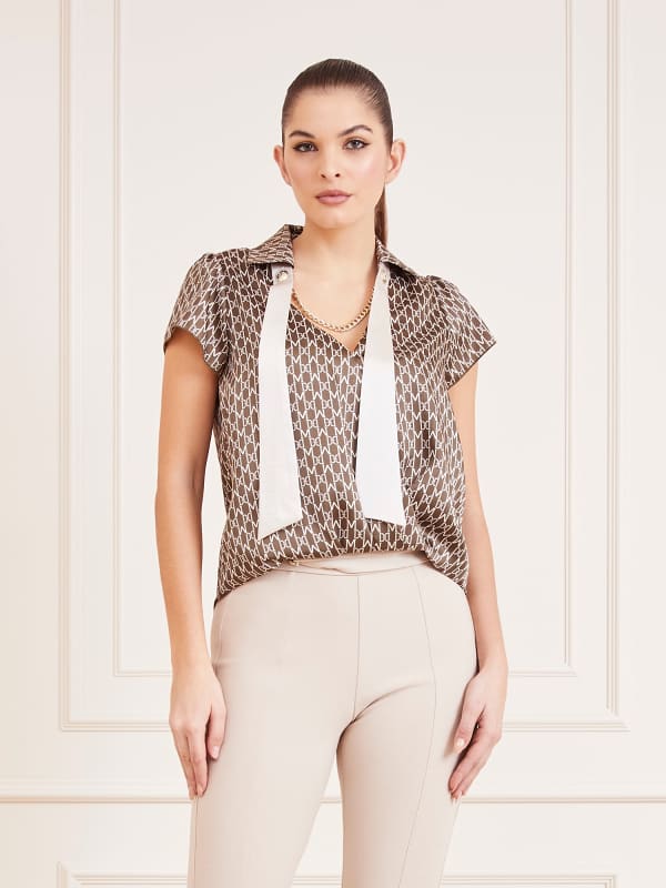 Marciano Blouse Met Logo All-Over