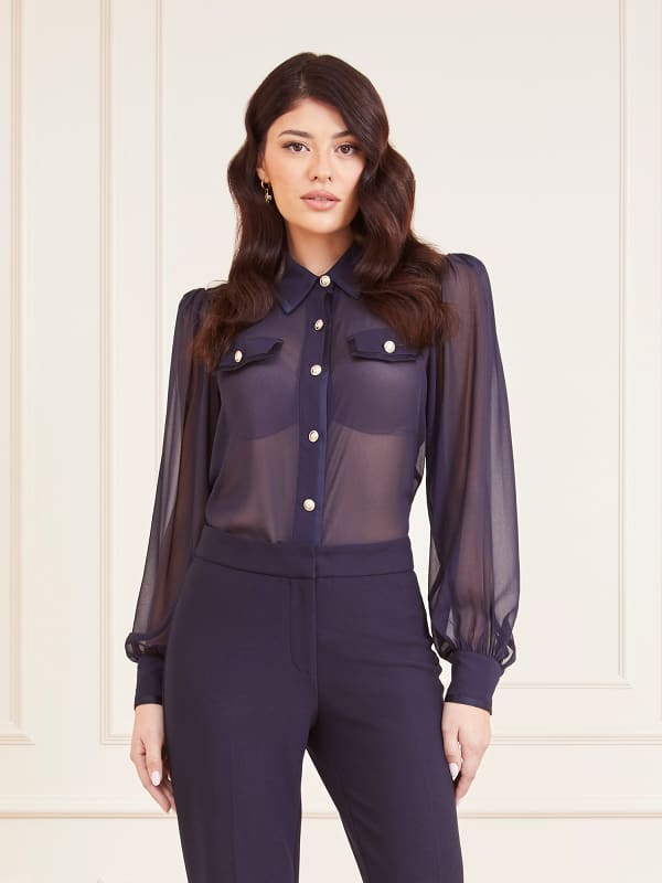 Marciano Guess Marciano Jewel Buttons Shirt