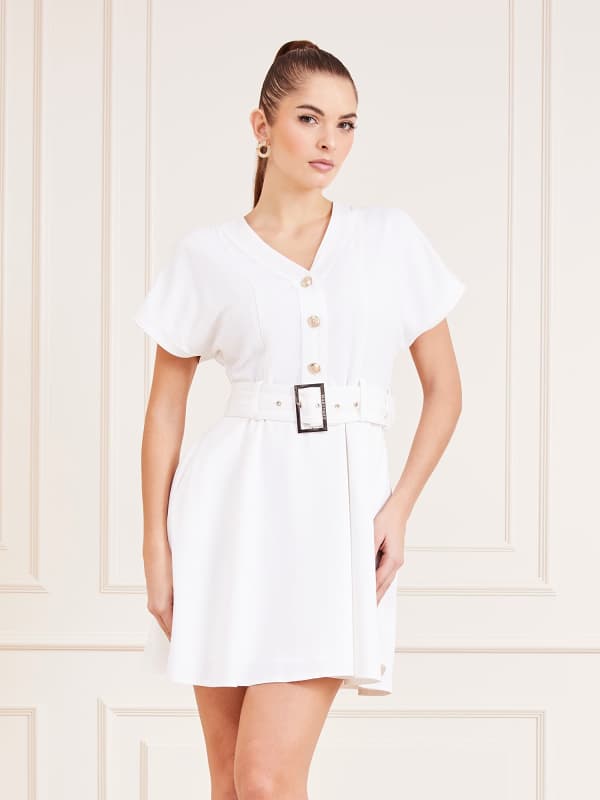 Marciano Kurzes Fit And Flare-Kleid Mit Gürtel