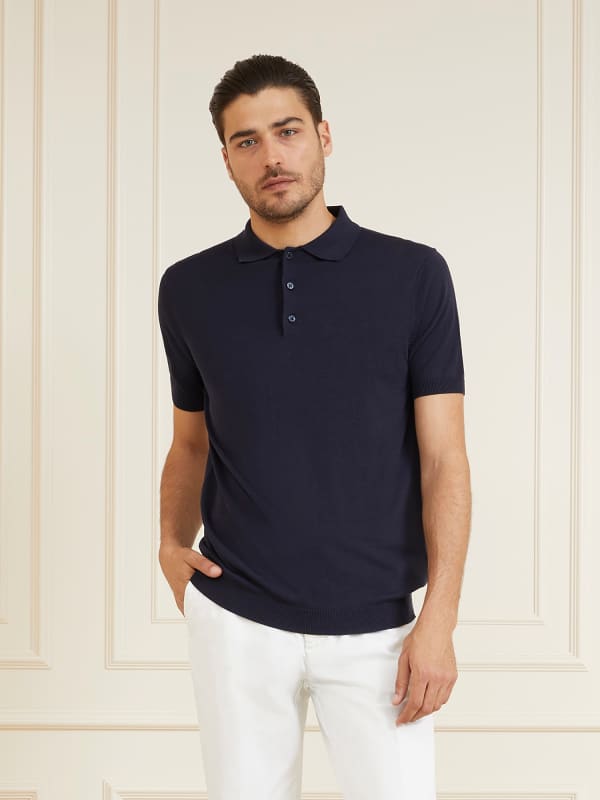 GUESS Polo De Mezcla De Seda Marciano