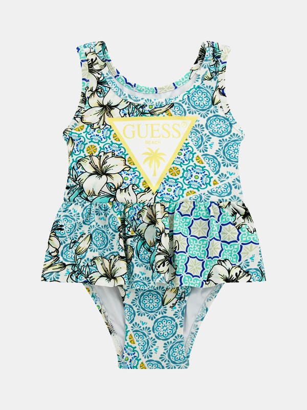 Guess All Over Print One Piece Swimsuit