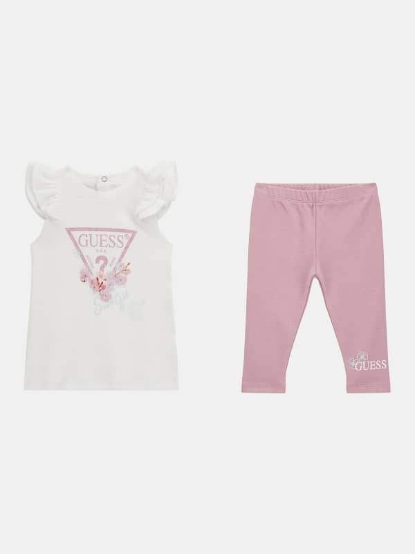 Guess Kids T-Shirt And Leggingg Glitter Set