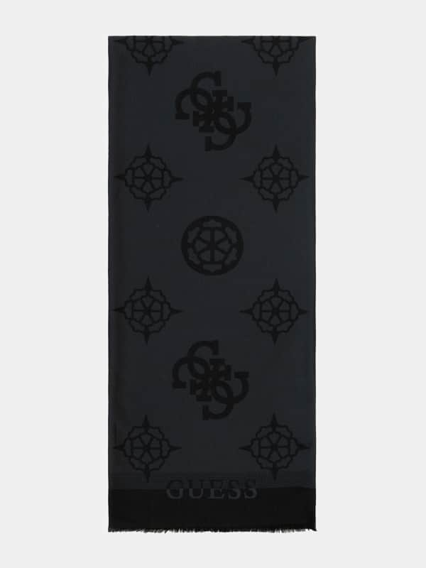 Guess 4G Peony Logo Lettering Scarf