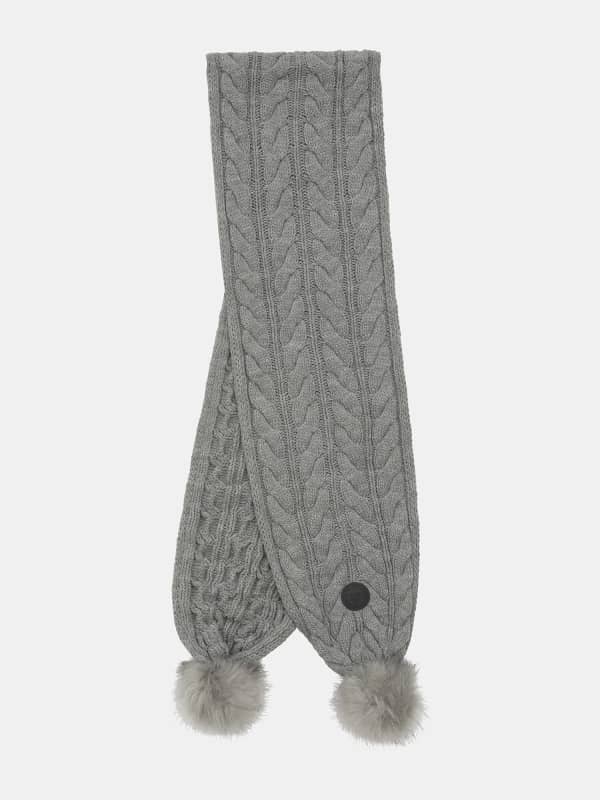 Guess Knitted Pom-Pom Scarf