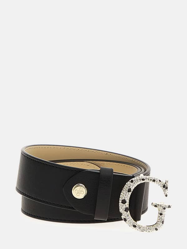 Guess Bejewelled-Buckle Belt