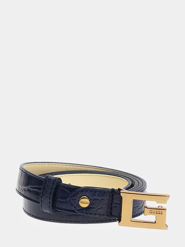 Guess Sestri Croc Print Belt