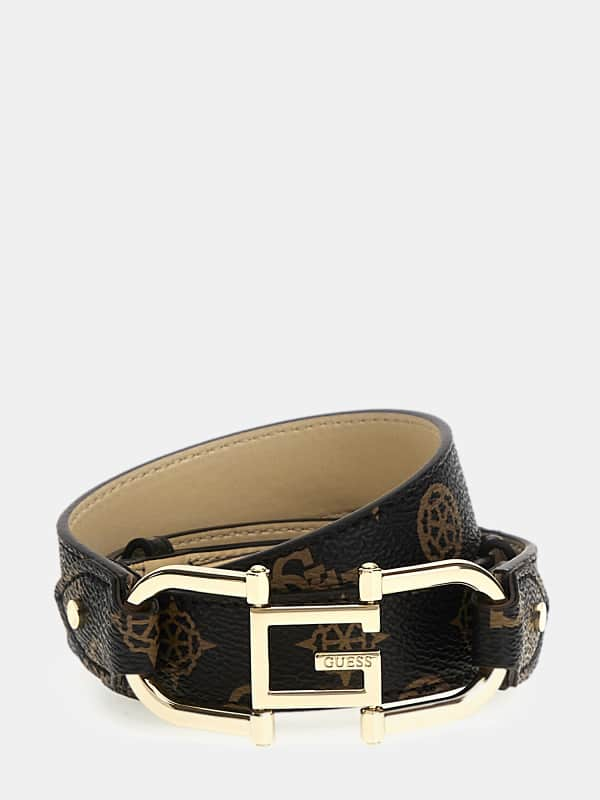 GUESS Ceinture Taille Haute Nelka Logo Pivoine 4G