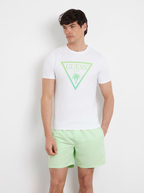 GUESS T-Shirt Stretch Logo Triangulaire