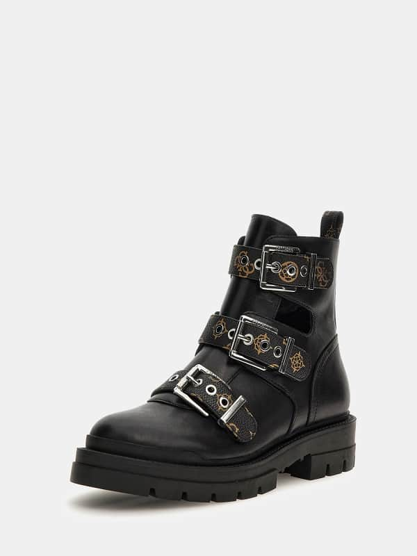 Guess Obia Real Leather Low Boots