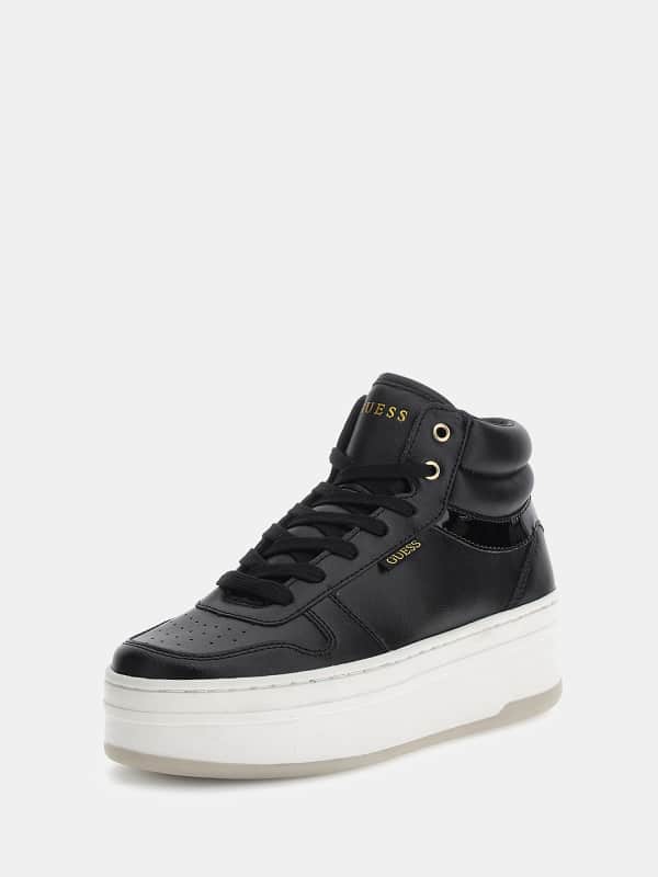 Guess Linzy Mixed-Leather High Sneakers