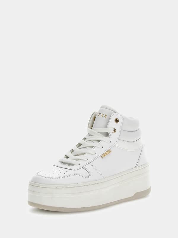 Guess Linzy Mixed-Leather High Sneakers