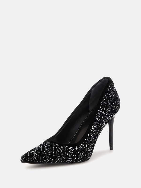 GUESS Rica Pumps 4G-Logo Stras