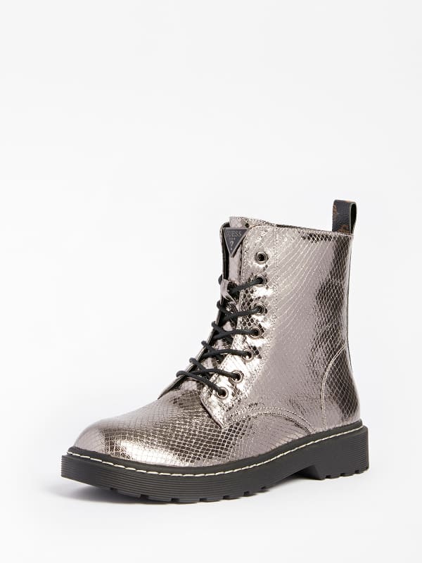 Guess Foiled Rambo Combat Boots