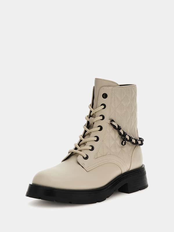 Guess Xenia Charm Chain Combat Boots