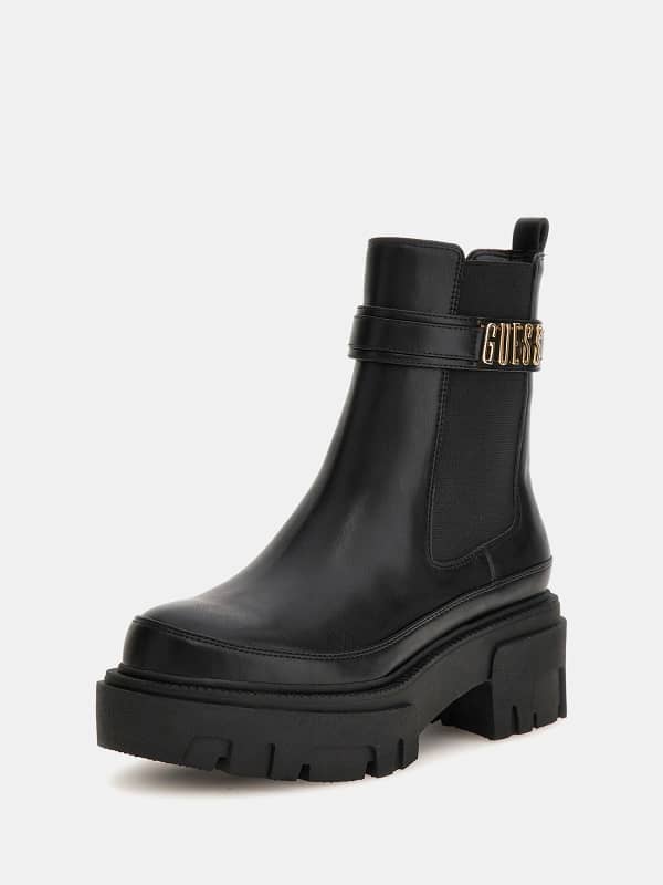 Guess Yelma Lettering Logo Ankle Boots