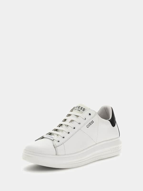 Guess Vibo Mixed-Leather Sneakers