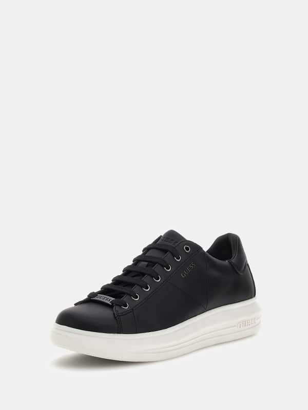 Guess Vibo Mixed-Leather Sneakers