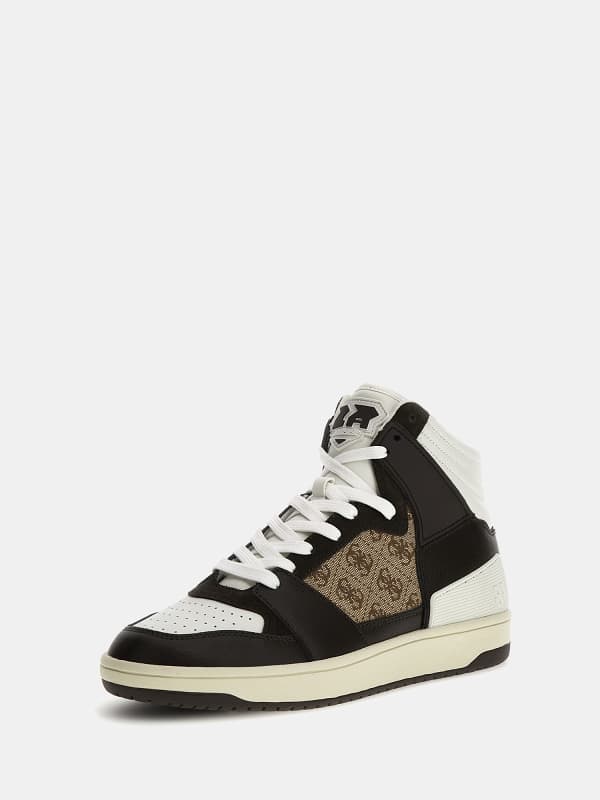 GUESS Sava Mid Hoge Sneakers Gemengd Leer