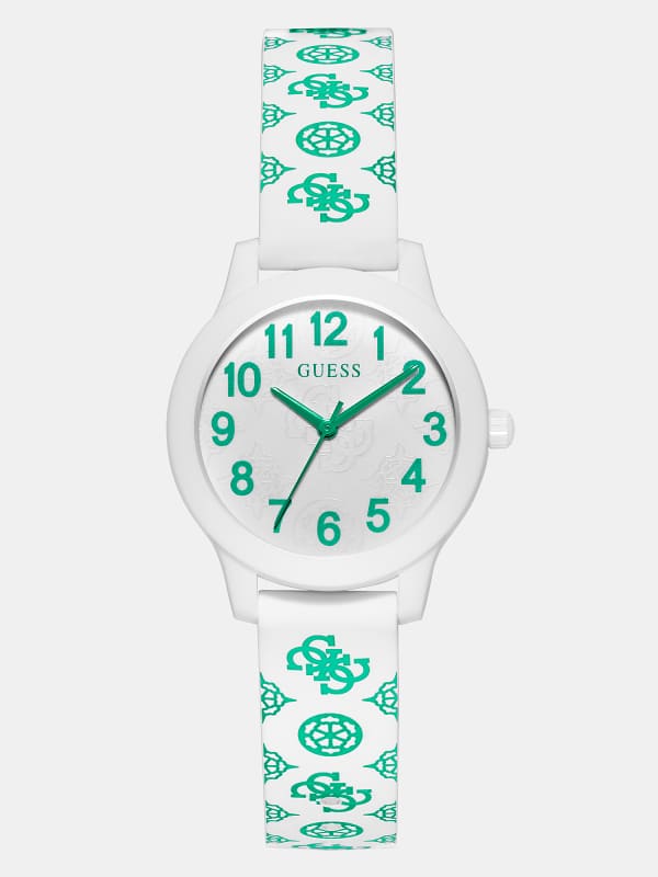 GUESS Montre Analogique En Silicone Logo 4G Pivoine