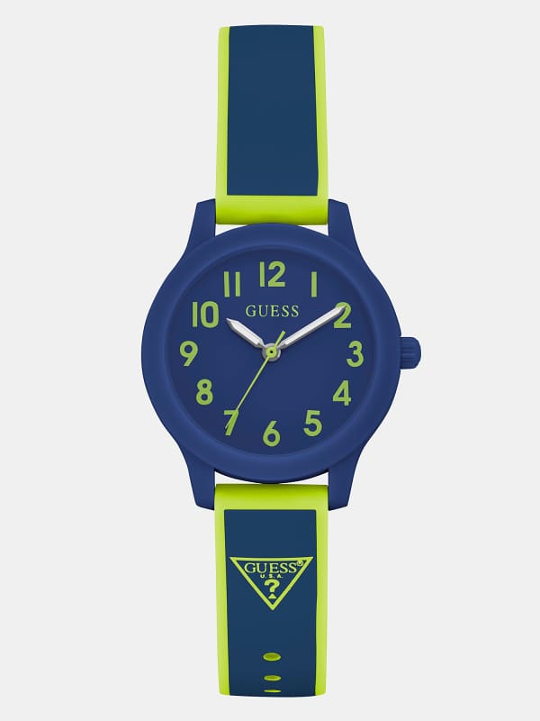 GUESS Analoog Horloge In Silicone Met Driehoek Logo