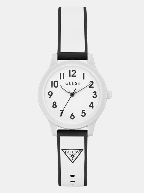 GUESS Montre Analogique En Silicone Logo Triangulaire