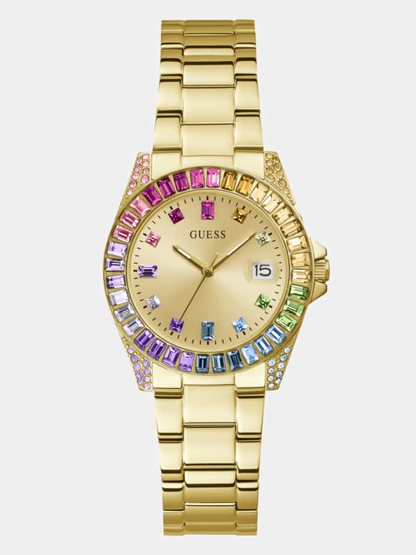 Guess Crystal Watch With Date Function