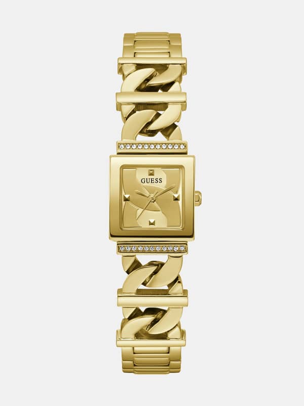 Guess Analogue Watch With Chain Detail