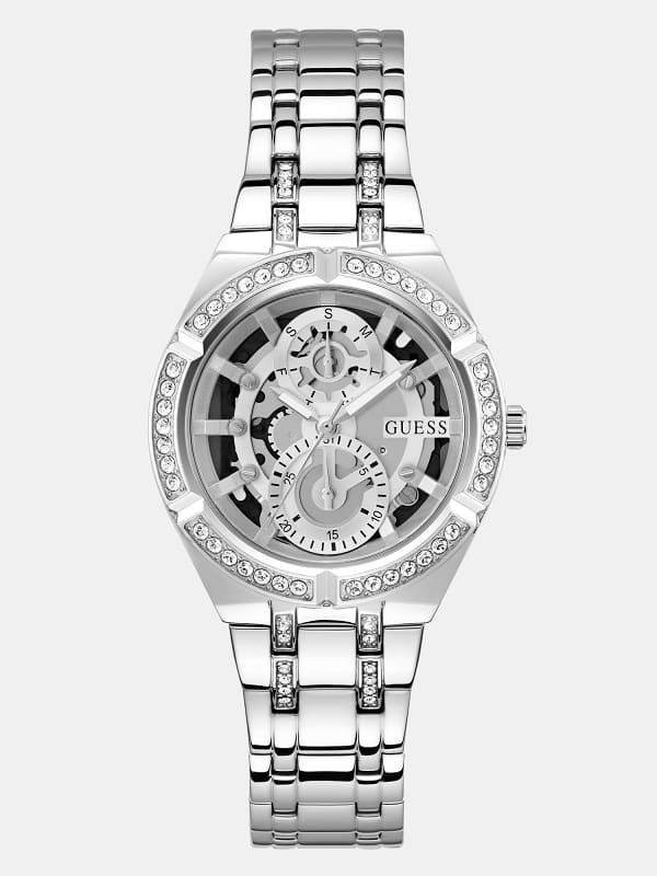 Guess Multi-Function Watch With Crystal Detail