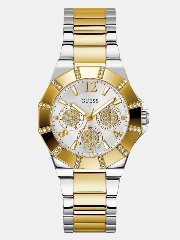 Guess Multi-Function Watch With Crystal Appliqué