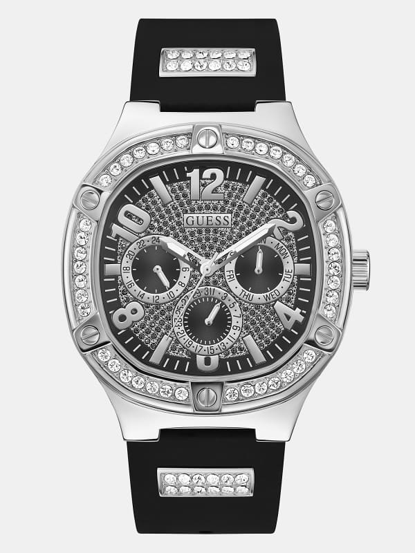 Guess Multi-Function Watch With Crystal Appliqué