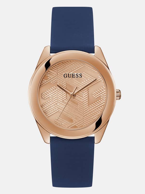 Guess Analogue Watch With G Cube Print