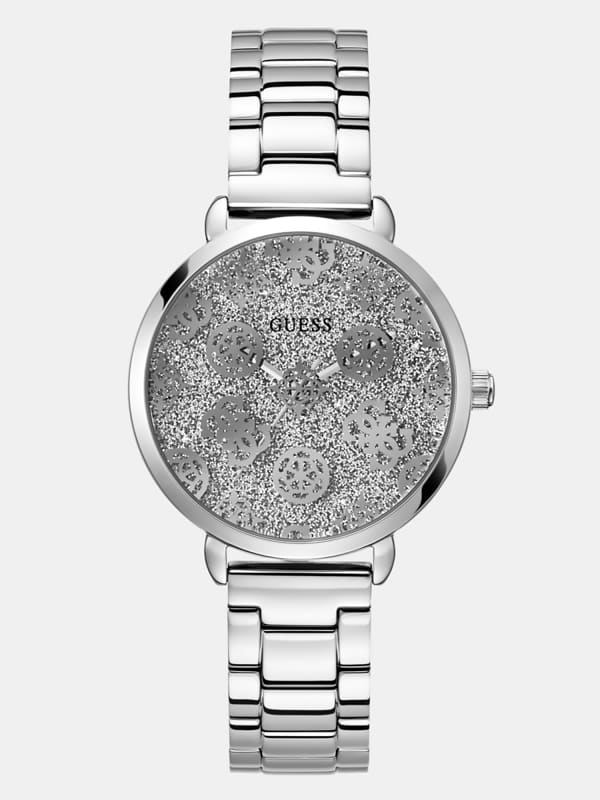 Guess Analogue Watch With 4G Peony Logo Detail