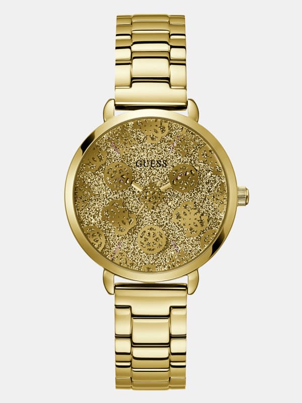 GUESS Analog-Armbanduhr Details 4G-Logo Peony-Logo