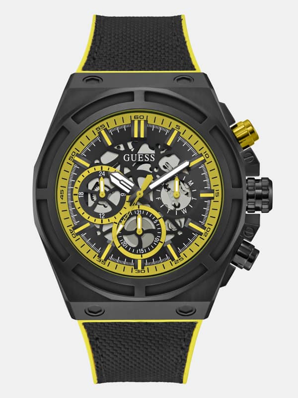 GUESS Montre Multifonction En Silicone