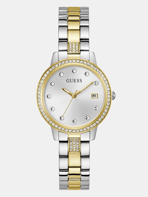 Guess Analogue Watch With Crystal Appliqué Detailing