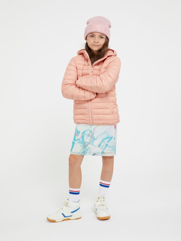 Guess Kids Triangle Logo Front Puffer Jacket