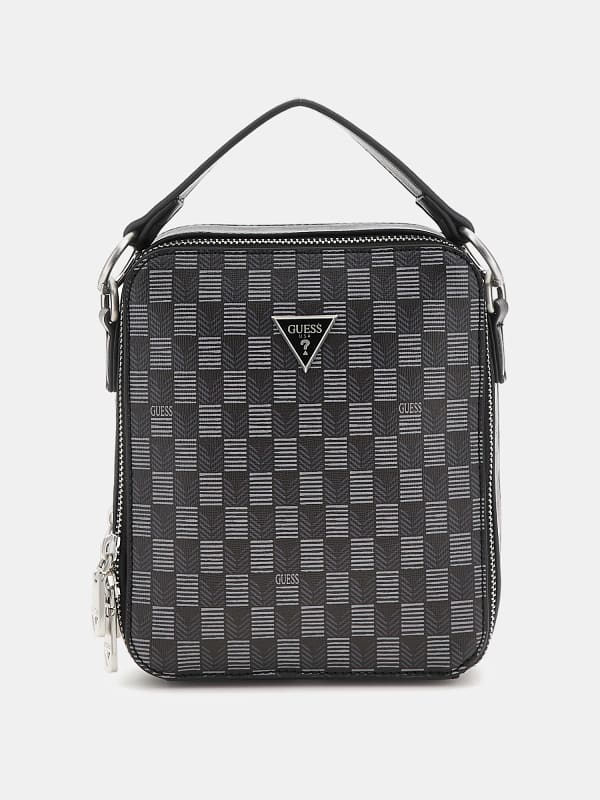 Guess Torino Geometric-Print Mini Crossbody Bag