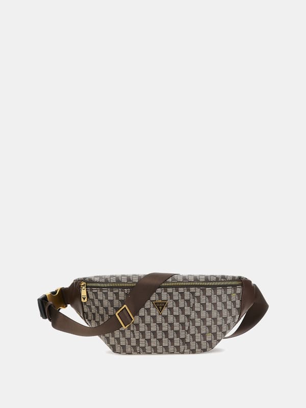 Guess Torino Geometric-Print Belt Bag