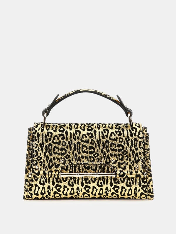 GUESS Mini-Henkeltasche Iris Echtleder