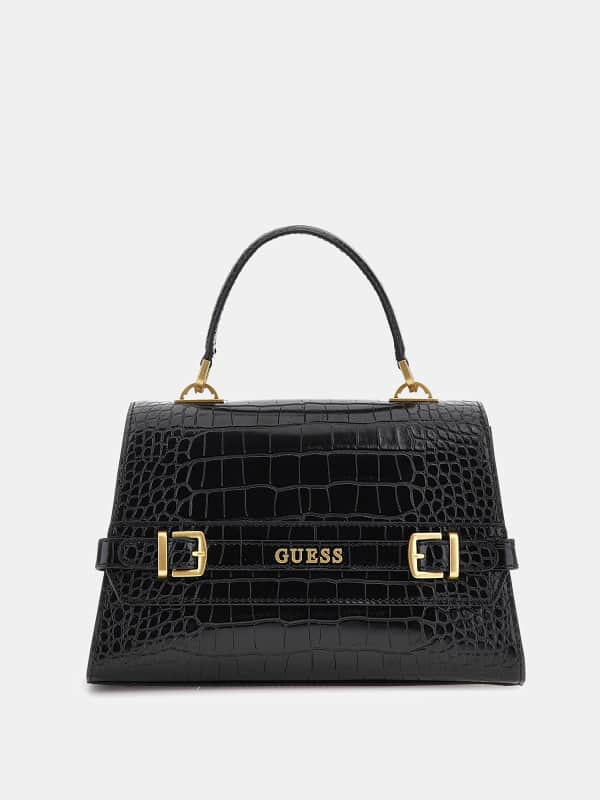 Guess Sestri Croc Print Handbag