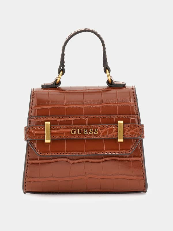 GUESS Sestri Mini Handtas Krokoprint