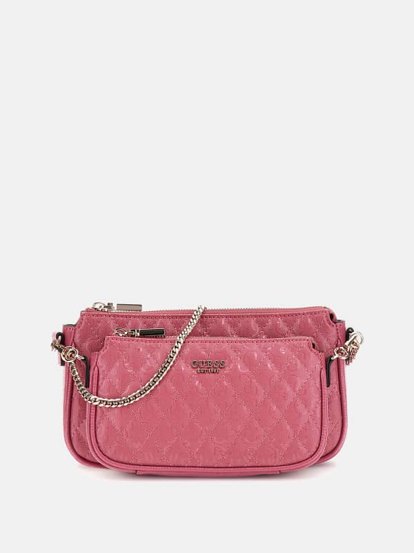 GUESS Mini Sac À Bandoulière Yarmilla Logo 4G Verni